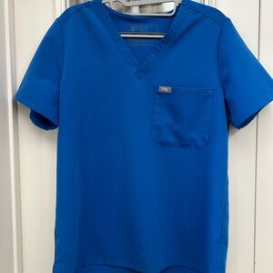 FIGS Catarina Women’s Royal Blue Scrub Top Size Medium EUC